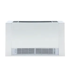 130mm Commercial water system air conditioners ultra thin exposed floor standing fan coil for heating and cooling