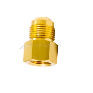 Raccords en laiton anti-corrosion 1/2"3/8" femelle-mâle JIC 45 °   Raccord évasé fileté BSPT pour matériel de tuyauterie marine et de yachts, fabriqué à Taïwan - Product Image 4