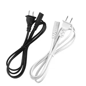 2Prong Charger 18 Awg 2 Slot Plug Nema 115P To Iec C7 Cable For Tv Laptop Ac Polarized Power Cord