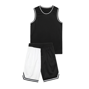Ensemble short et maillot de basket personnalisé, noir et rouge, sans manches, uniforme sportif pour hommes et garçons, vêtements d'équipe, fabricant en gros - Product Image 5