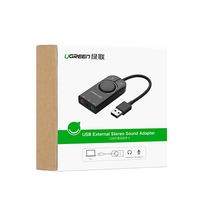 UGREEN USB-Soundkarte Externe Soundkarte mit Lautstärke regler USB auf 3,5-mm-Buchse Audio-Adapter für Windows