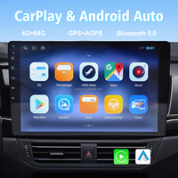Autoradio Android GPS TS7 9/10 pouces 1DIN, écran tactile, lecteur MP3/MP5, CarPlay sans fil intégré, processeur quadricœur, tableau de bord