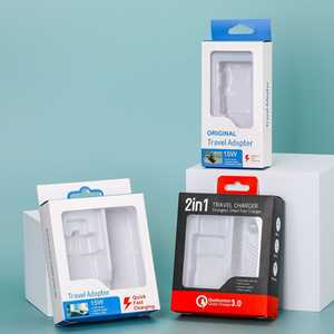 Boîte de téléphone portable en carton rigide imperméable haut de gamme en gros avec impression de logo personnalisé, fermeture magnétique et design avec fenêtre et poignée - Product Image 5