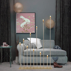 Lumières LED dorées en métal pour mariage, alimentation CA, pour décorations de scène de mariage, allée, fête, événement - Product Image 2