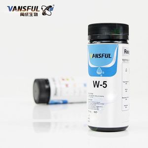 แผ่นทดสอบน้ำ Vansful W-5 5 in 1 สำหรับสระว่ายน้ำและตู้ปลา ตรวจวัดค่า pH ความเป็นด่าง ไนไตรต์ คลอรีน และความกระด้าง - Product Image 1