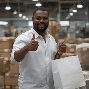 Bolsa de <span class=keywords><strong>Papel</strong></span> Blanca Personalizada con Logotipo, Precio de Fábrica, Bolsa de <span class=keywords><strong>Papel</strong></span> para Compras y Regalos con Asa de Cinta, Bolsa de <span class=keywords><strong>Papel</strong></span> - Product Image 6