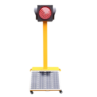 Videme Kinderwagen-Montierte Kommunikations-Warnleuchte LED Temporäre Notfall-Signalleuchte Solarbetrieben DC12 15W Tragbar