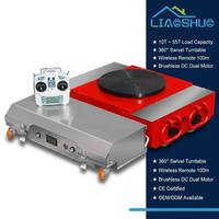 Chariot électrique personnalisable robuste télécommandé pour le déplacement de machines industrielles et le transport de charges