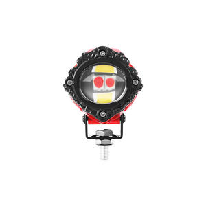 ไฟสปอร์ตไลท์รถยนต์มอเตอร์ไซค์ 12V 24V สีขาวเหลือง LED ไฟตัดหมอก ไฟขับขี่ พร้อมไฟเดวิลอายส์ 3500K 4500K 6500K อะไหล่ไฟมอเตอร์ไซค์ - Product Image 2