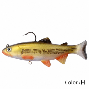 Appât souple artificiel pour la pêche à la truite, équipement de pêche, hameçon bionique en acier inoxydable avec tête de plomb, 12cm/15cm, pour la pêche en eau douce, lac, ruisseau - Product Image 5