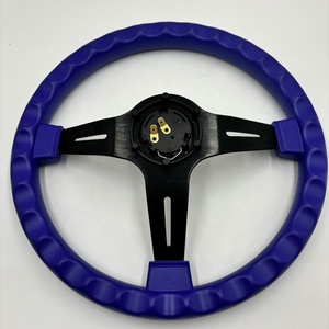 Volante Deportivo Universal ABS Azul de 14 Pulgadas y 7 cm de Profundidad, Estilo JDM - Product Image 2