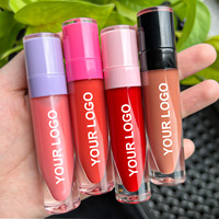 Tube à lèvres de luxe sans étiquette, votre propre rouge à lèvres liquide, ensemble de Gloss à lèvres Nude rose, Base de Gloss végétalien