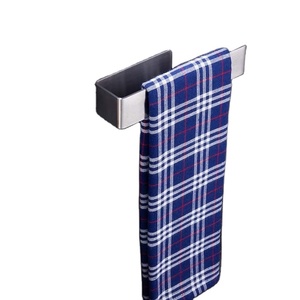 Porte-serviettes auto-adhésif pour salle de bain, nickel brossé, support pour serviettes de bain - Product Image 3