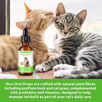 Worafy Factory OEM ODM Gouttes anti-boules de poils pour chats, Vitamines pour la santé de la peau et du pelage, Compléments alimentaires pour la santé immunitaire des animaux de compagnie