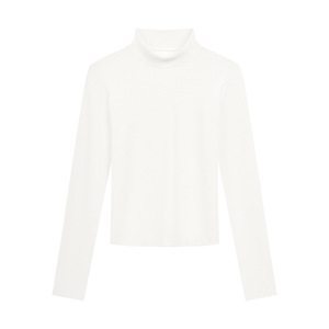 T-shirt pour femme, coupe classique, <span class=keywords><strong>col</strong></span> roulé, basique, manches longues, sous-vêtement - Product Image 5