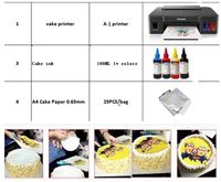 Printer Inkjet WIFI Tinta Edible untuk Can A4 G1810/G1831/A3 IX6880 IX6870 Mesin Pencetak Permen Kopi Kertas Beras Printer KUE