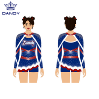 Haute Qualité Applique Logo Cheerleading Uniforme Ensembles Jeunesse Danse Jupes Spandex Diamants Cheer Compétition Porter