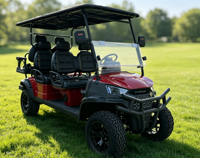 Voiturette de golf électrique pour 6 personnes, modèle surélevé, voiture de tourisme électrique pour hôtel, villa et parcours de golf