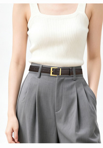 Ceintures tendance en alliage et cuir noir kaki pour femmes, à faible MOQ, pour tenues décontractées, sportives et robes d'été, <span class=keywords><strong>ceinture</strong></span> de créateur pour femmes - Product Image 6