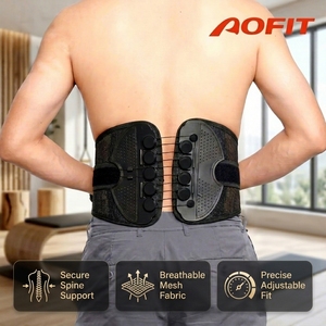 Cinturón de Soporte Lumbar AOFIT, Ajustable, Transpirable, de Malla, para Adultos, Soporte para Levantamiento de Pesas, Protección Segura para la Columna Vertebral - Product Image 1