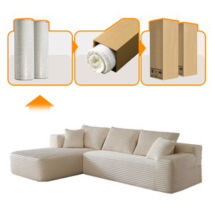 Sofá Modular em Espuma de Memória Comprimida a Vácuo, Formato L, Estilo Nuvem, para Sala de Estar - Product Image 2