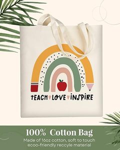 Bolsas de lona de algodón con estampado personalizado para mujer, tela reutilizable reciclada bordada, logotipo náutico, bajo MOQ, bolsa de compras sencilla - Product Image 3