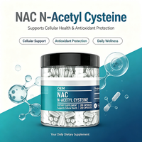 NAC N-acétylcystéine 200 capsules, complément alimentaire pour soutenir la santé cellulaire