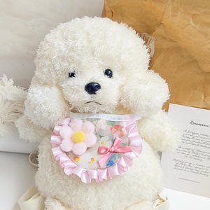 Bavoir pour animaux de compagnie fait main, style coréen, assorti de couleurs, pour <span class=keywords><strong>chat</strong></span>, chiot, demi-sac, vêtements de poupée, mariage/anniversaire, polyester - Product Image 4