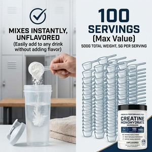 Creatina Monohidrato en Polvo Micronizado para Adultos 500g, Mayor Fuerza Muscular, Rendimiento Atlético Mejorado, Resistencia Mejorada - Product Image 4