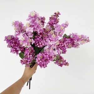 Arreglos de Decoración para el Hogar y Bodas en Color Blanco, Rosa, Azul y Lila, Flores Artificiales de Tela de Seda al por Mayor - Product Image 2