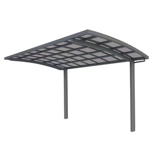Abri de voiture extérieur pour 2 garages en <span class=keywords><strong>aluminium</strong></span> Abri d'auto pour le stationnement Abri d'auto de garage en polycarbonate étanche à toit arqué en métal - Product Image 3