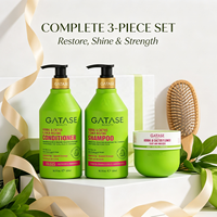 Ensemble Shampooing et Après-Shampooing aux Fleurs de Cactus Végétalien Hydratant Réparateur Lissant et Brillant Traitement Capillaire Professionnel pour Cheveux Abîmés