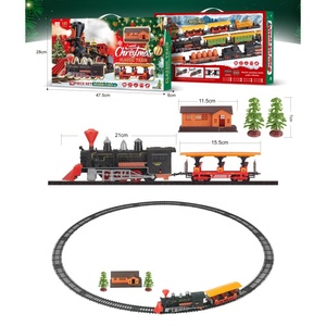 Jouets de <span class=keywords><strong>Noël</strong></span> d'exportation transfrontalière, arbres de <span class=keywords><strong>Noël</strong></span>, véhicules à chenilles <span class=keywords><strong>électrique</strong></span>s, <span class=keywords><strong>train</strong></span> classique 1:87 avec lumières et musique en cadeau - Product Image 3