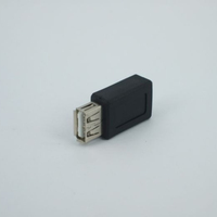 Negro USB 2,0 Tipo a hembra a Micro 5Pin USB B Adaptador hembra Convertidor de conector de enchufe
