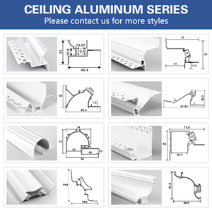 Tùy chỉnh 61*26 Mét trần chiếu sáng hàng đầu dải nhôm kênh vách thạch cao trang trí đùn trắng LED hồ sơ ánh sáng - Product Image 5