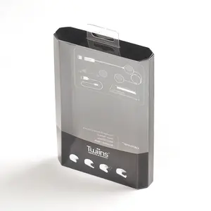 kundendefinierte kleine durchsichtige faltbare pvc-verpackungsbox flach verpackte kunststoffboxen für elektronikprodukte