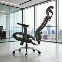 Chaise de bureau ergonomique pivotante confortable en maille, réglable pour la maison, le bureau, l'hôpital, l'atelier