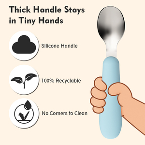 Ensemble de couverts pour enfants en acier inoxydable 316 écologique, lavable au lave-vaisselle, avec logo OEM/ODM, certifié CE/CPC, cuillère et fourchette incluses, vente en gros - Product Image 3