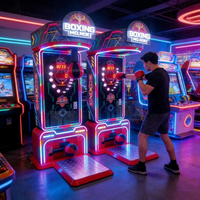 Machine de jeu d'arcade commerciale électronique à monnayeur, simulateur de boxe et de kick, testeur de force