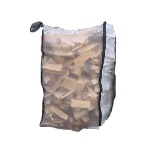 Cheap Wholesale Ventilated FIBC Bulk Bags Firewood Sack Breathable Big Mesh Net Packaging For Wood Logs Bag