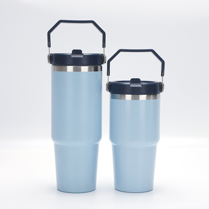 20oz 30oz Large Tumbler Handle 304 Stainless Steel Vacuum Insulated Eco-Friendly Mug Lid Travel <b>Thermos</b> 6 Hours Boiling Water - Product Image 4