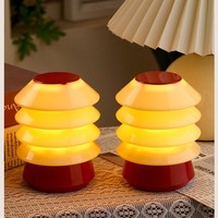 Lampe de table LED MSBN à piles, motif arbre de Noël structuré, lumière chaude, pour salon et décoration intérieure