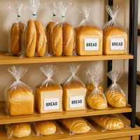 Sacs personnalisés avec logo, sacs en plastique transparents, sacs à pain en PE pour l'emballage du pain et des gâteaux
