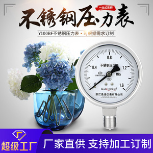 เกจวัดแรงดันสแตนเลส Mairuikesi 0-1.6MPa แบบเกลียวเชื่อมต่อ ผลิตที่เจ้อเจียง - Product Image 5