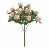 10 Stück Künstliche Rosen Seidenblumen Kunstblumen für Heim Büro Hochzeit Dekoration