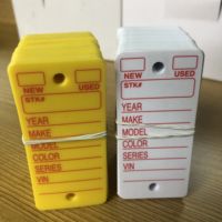 Porte-clés en plastique jetables personnalisables de haute qualité avec logo sur mesure, étiquettes d'identification en plastique inscriptibles pour clés de voiture, vente en gros
