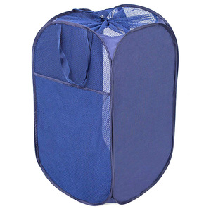 Novelty Style Dirty clothes storage basket Mesh Under Bed Zipper Linen Laundry Storage Bag Folding storage basket