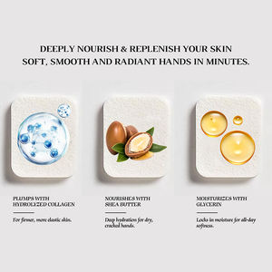 Sarung tangan masker tangan kolagen produsen Spa Salon, sarung tangan pelembab Shea Butter ujung jari dapat dilepas sarung tangan masker tangan kustom - Product Image 5