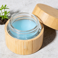 Pot intérieur rond en verre de bambou personnalisé avec emballage et logo personnalisés pour cosmétiques avec 200g