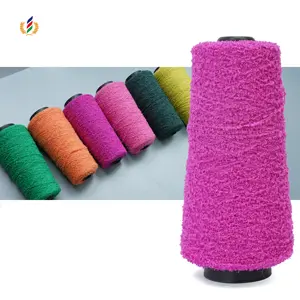 Đan Sợi Mềm Nhung Lông Cừu Cho Crochet Chủ Đề Hạt Chủ Đề 100% Polyester Tay Đan Cho Áo Long Lanh Sợi